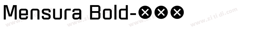 Mensura Bold字体转换